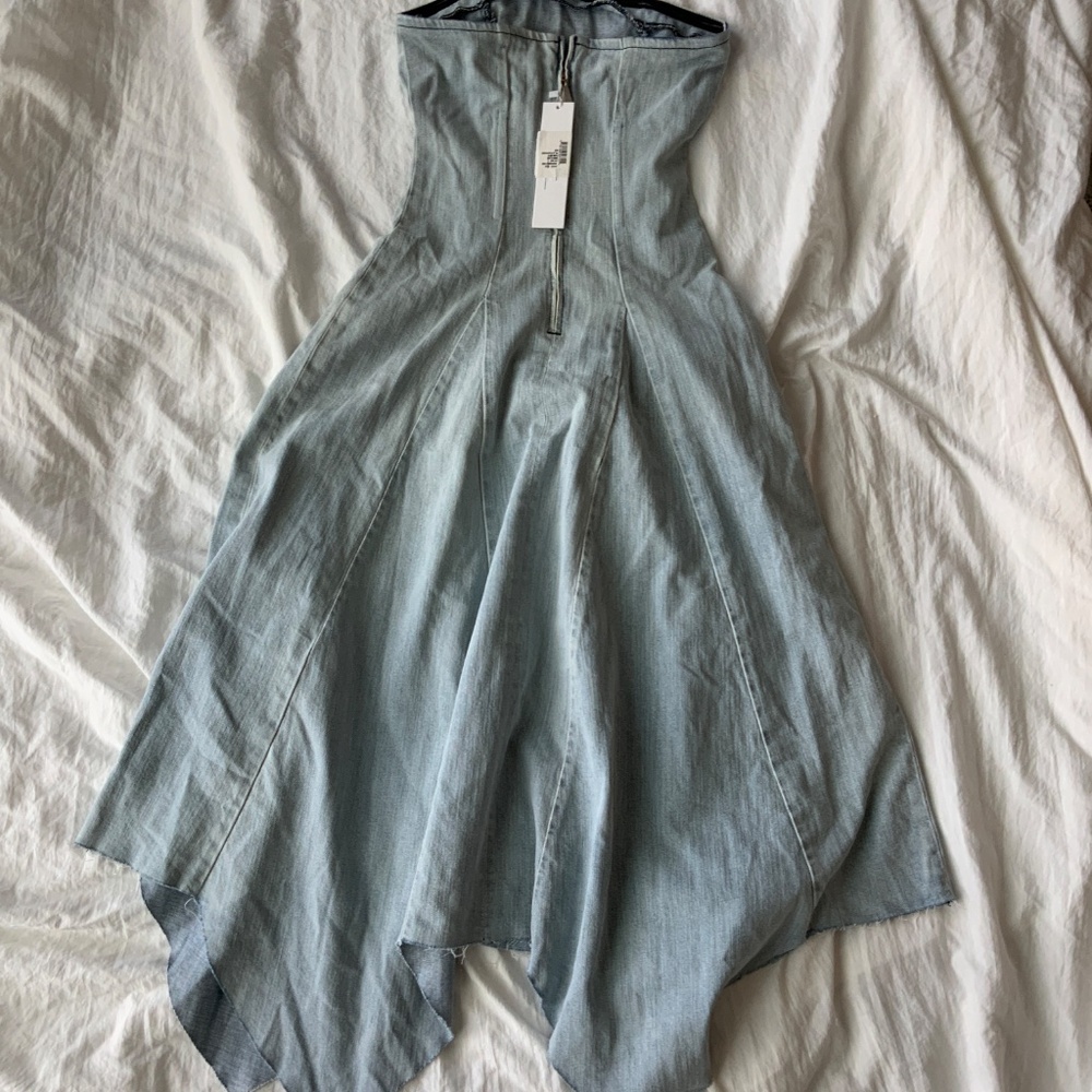 EB DENIM PLAYHOUSE DENIM MIDI DRESS XS NWT - Picture 2 of 13